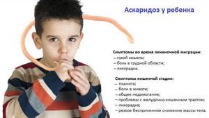 аскаридоз у ребенка симптомы лечение